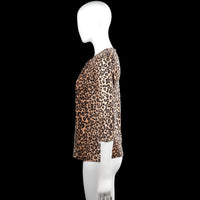Long-sleeve top - Beige & Black - Size XS