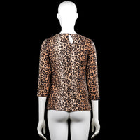 Long-sleeve top - Beige & Black - Size XS