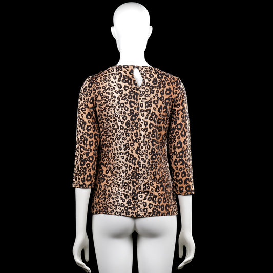 Long-sleeve top - Beige & Black - Size XS