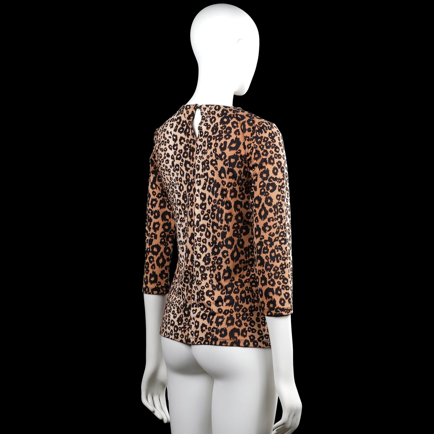 Long-sleeve top - Beige & Black - Size XS