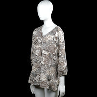 Tunic - Beige & Brown - Size 44