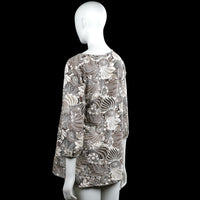 Tunic - Beige & Brown - Size 44