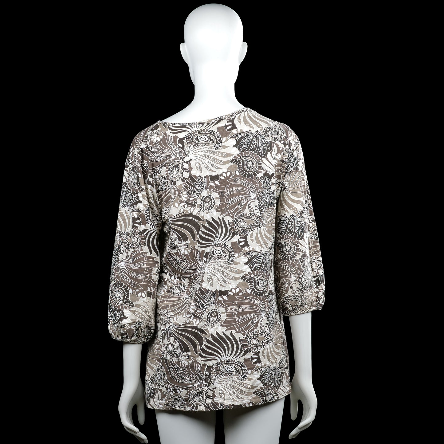Tunic - Beige & Brown - Size 44