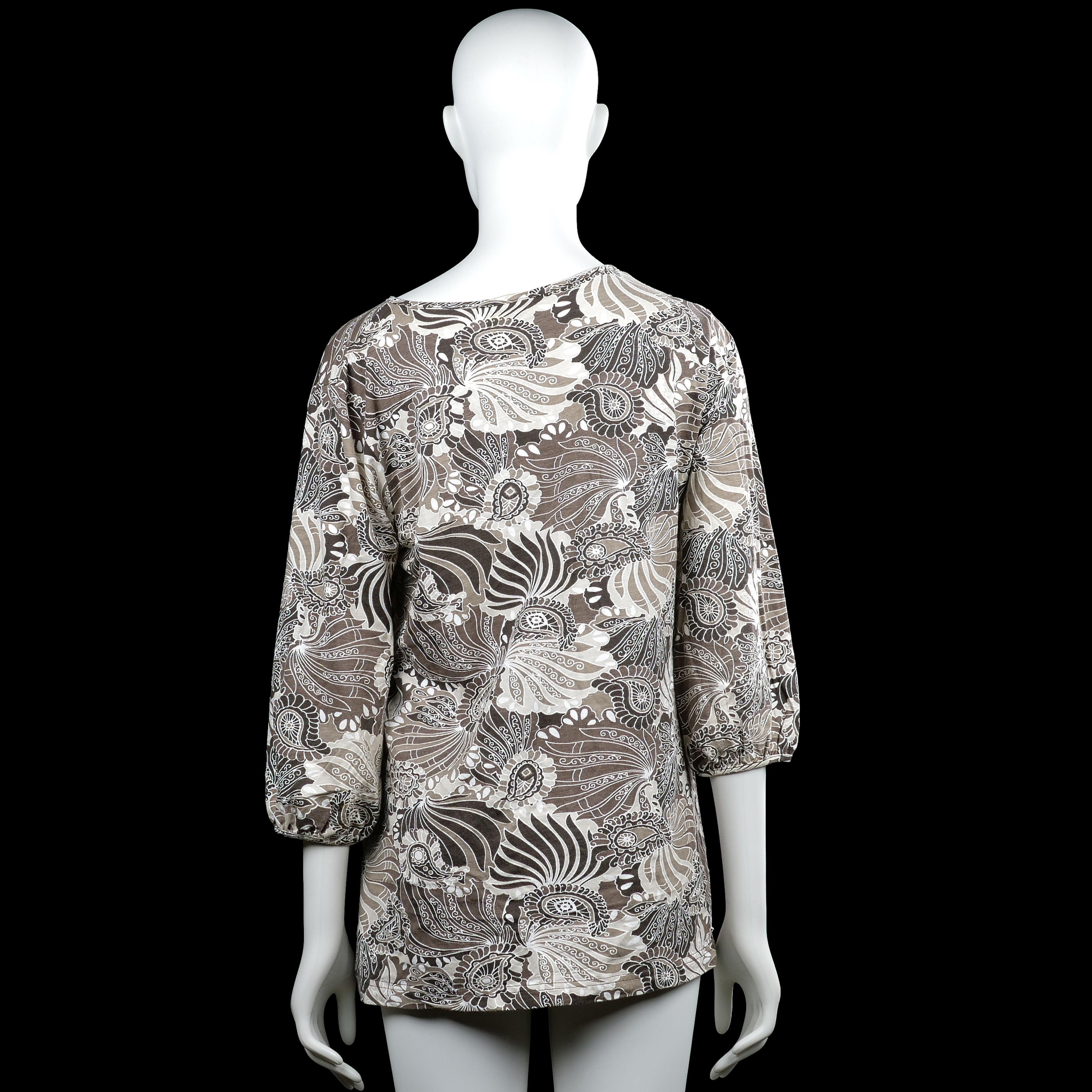 Tunic - Beige & Brown - Size 44