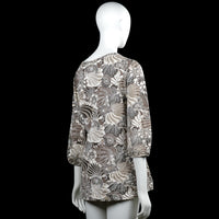 Tunic - Beige & Brown - Size 44
