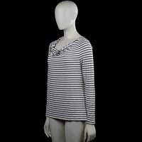 Long-sleeve top - White & Black - Size M