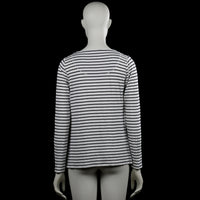 Long-sleeve top - White & Black - Size M