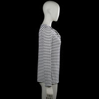 Long-sleeve top - White & Black - Size M