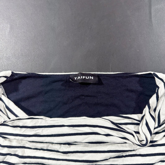 Long-sleeve top - White & Black - Size M