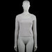 H&M - Long-sleeve top - Light Gray - Size 170 - Light gray solid ribbed top with a scoop neckline and long sleeves. Features plain cuffs and a straight hem.