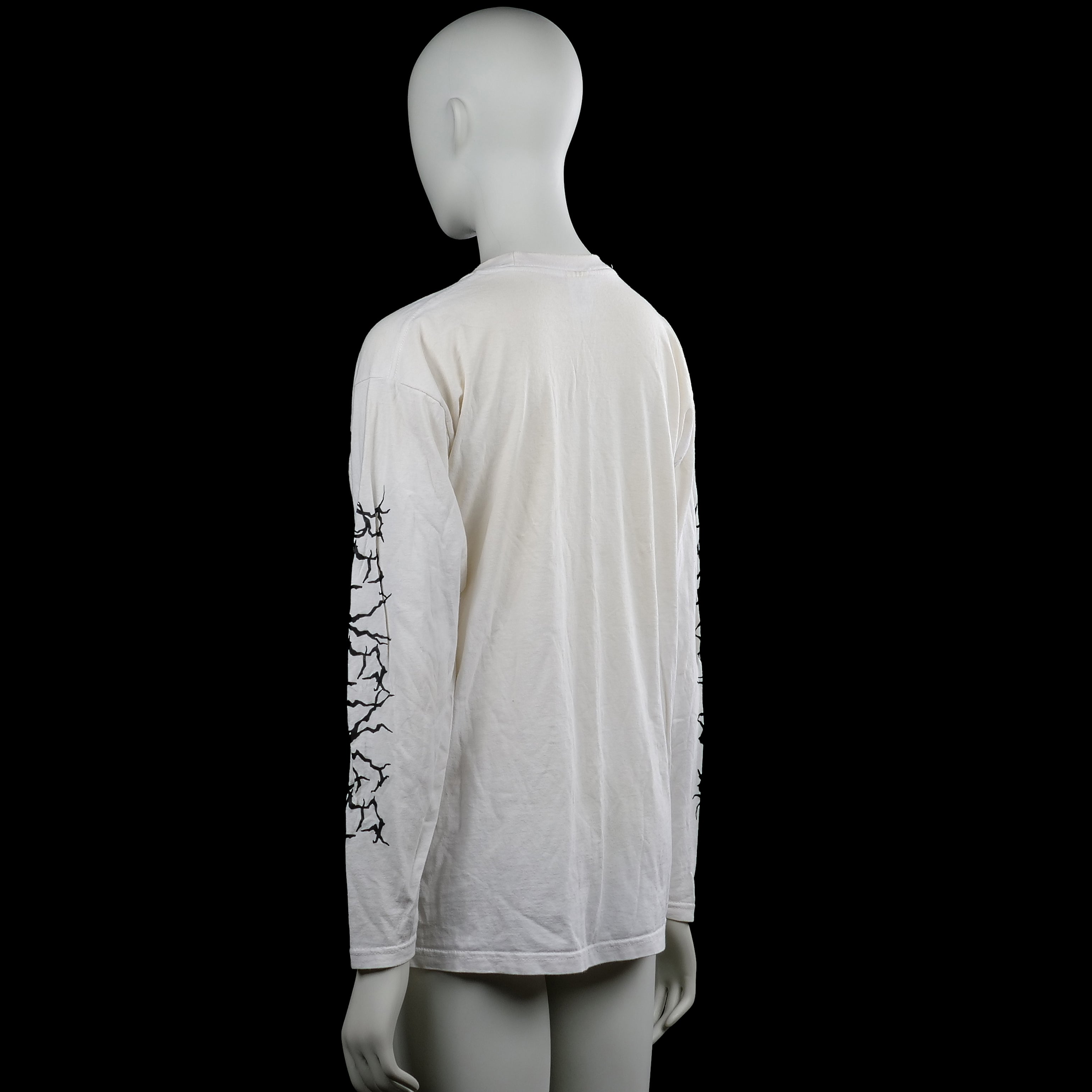 Long-sleeve top - White & Black - Size M
