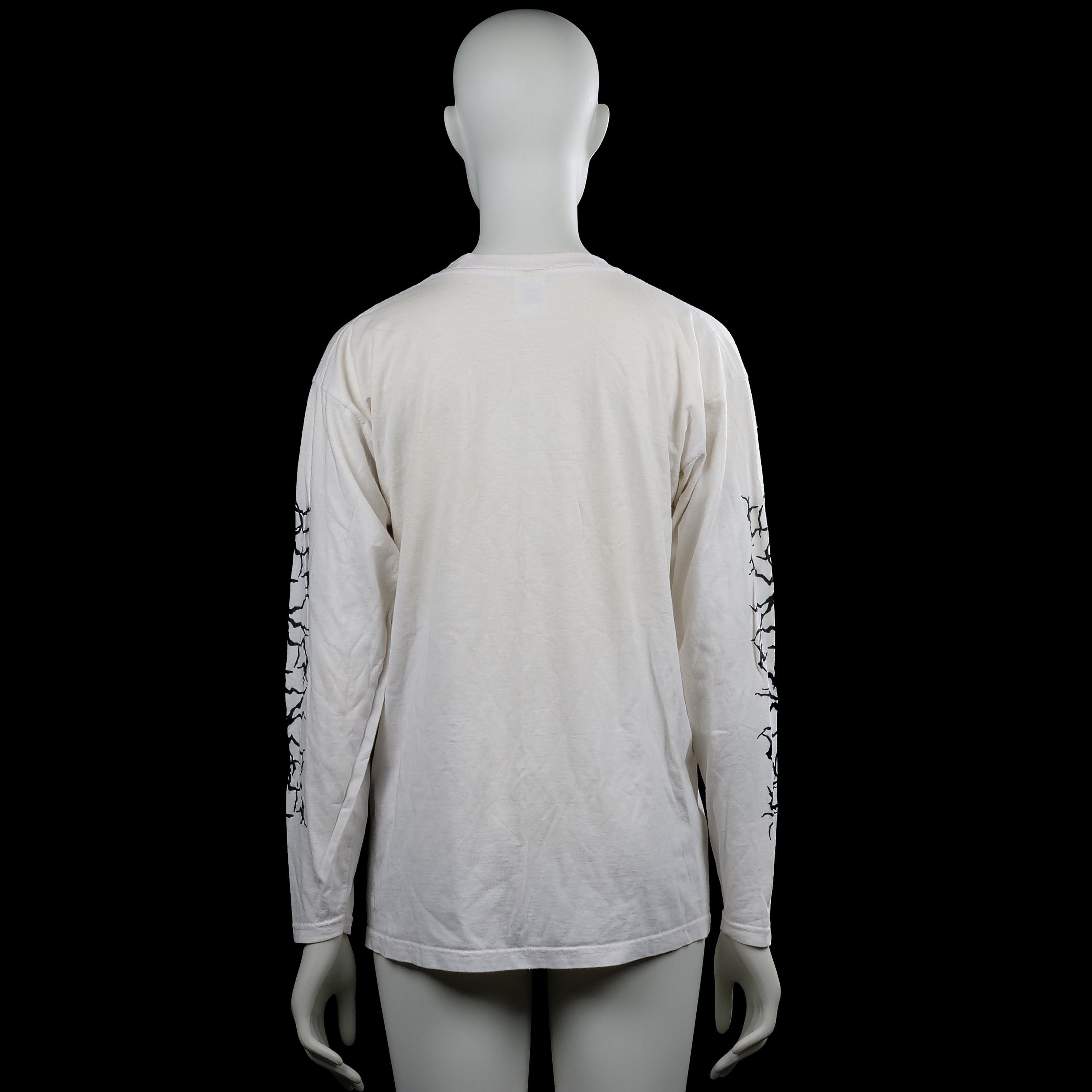 Long-sleeve top - White & Black - Size M