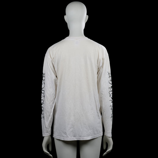 Long-sleeve top - White & Black - Size M
