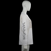 Long-sleeve top - White & Black - Size M