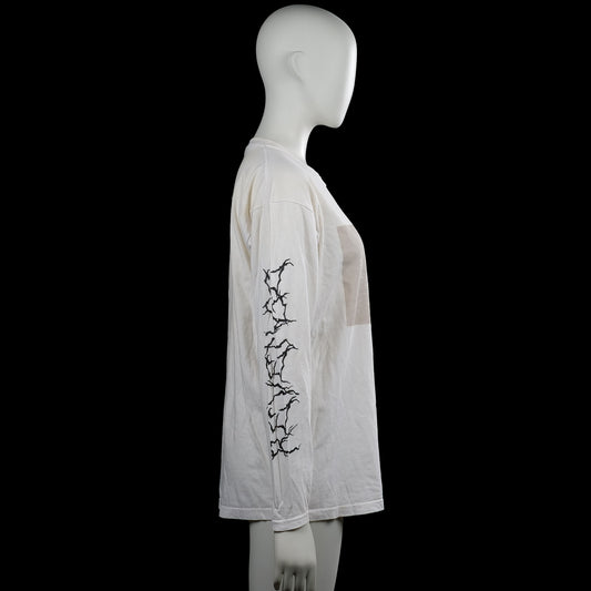 Long-sleeve top - White & Black - Size M