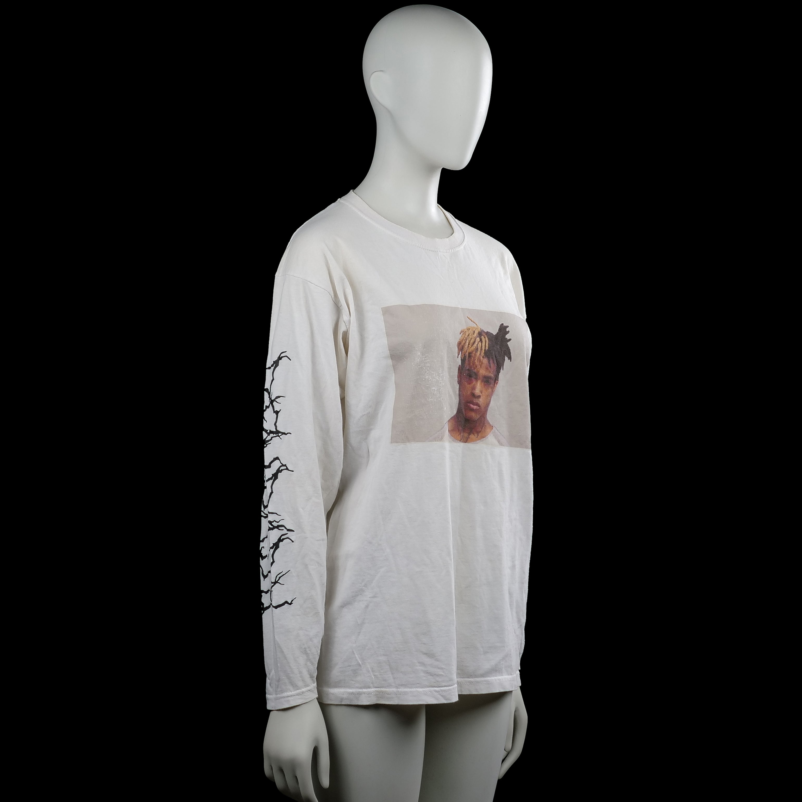 Long-sleeve top - White & Black - Size M