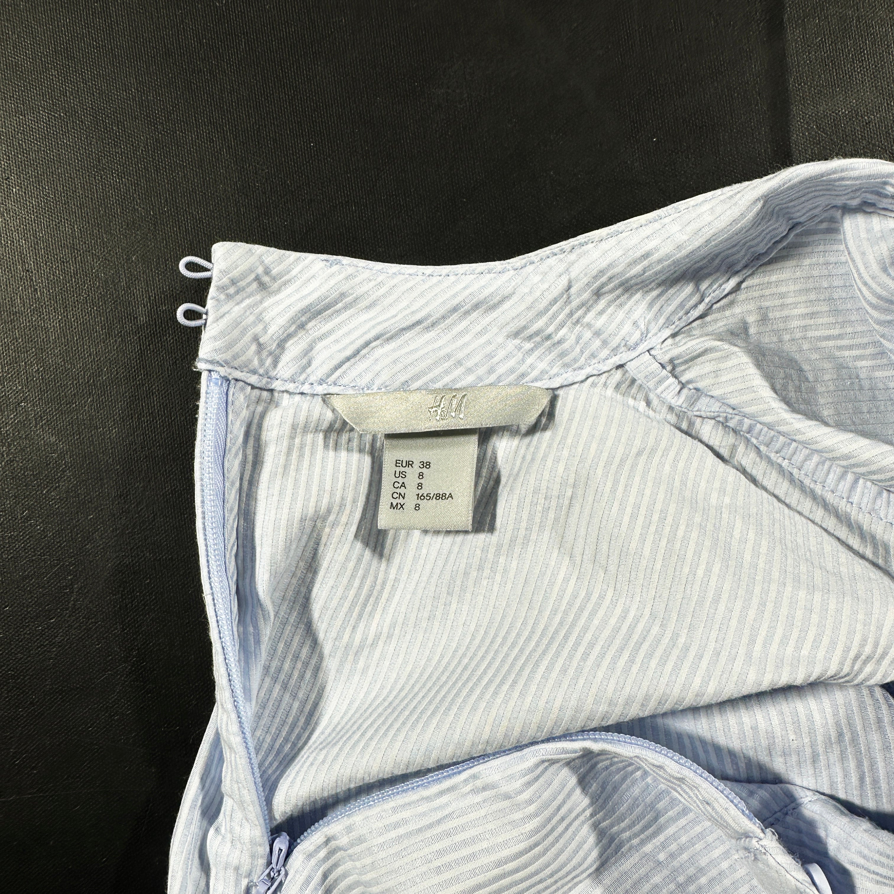 Blouse - Light Blue & White - Size 38