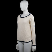 Sweater - Ivory & Navy - Size XS