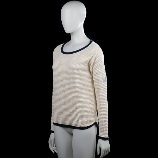 Sweater - Ivory & Navy - Size XS