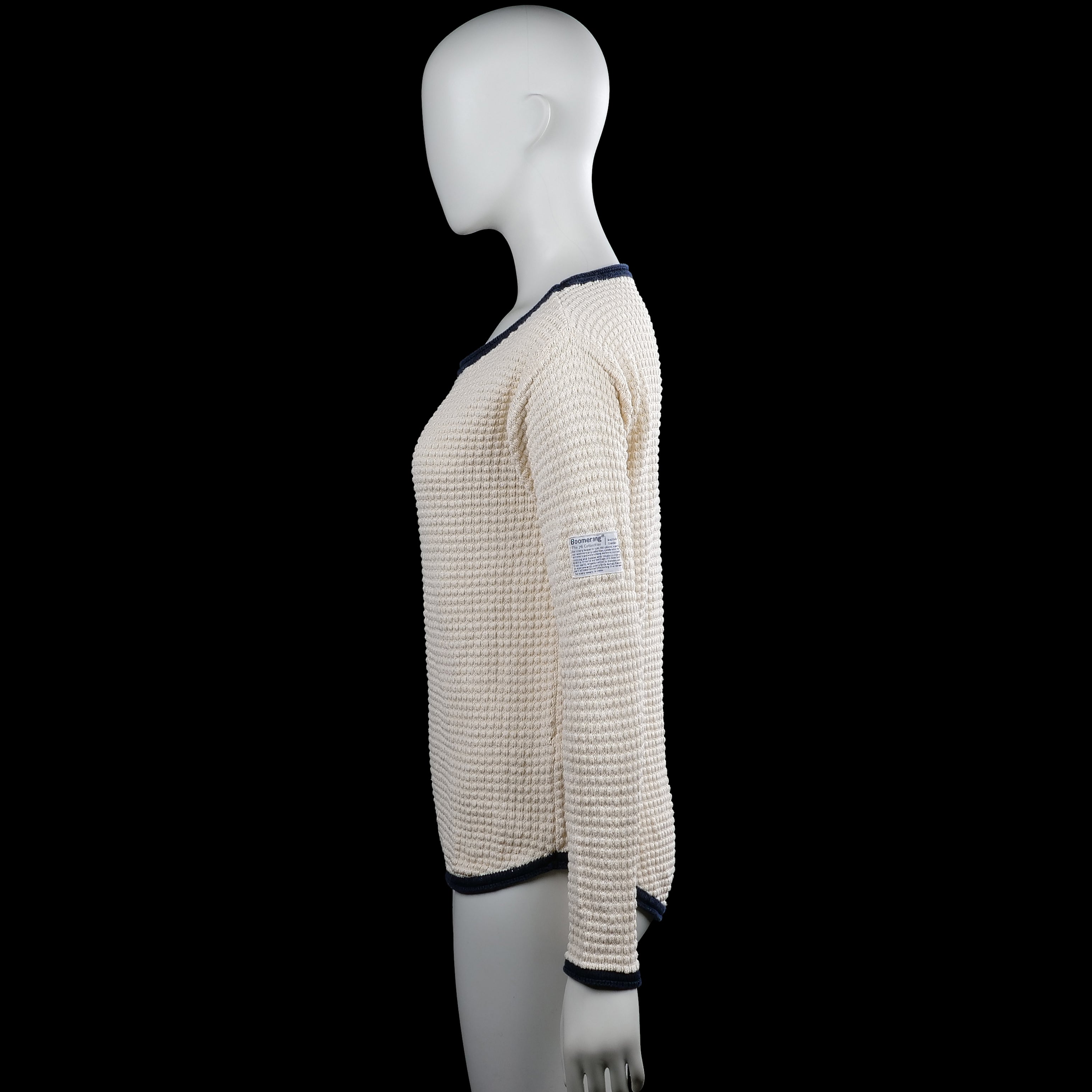 Sweater - Ivory & Navy - Size XS