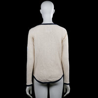 Sweater - Ivory & Navy - Size XS