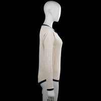 Sweater - Ivory & Navy - Size XS