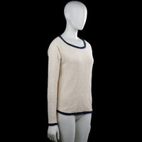 Sweater - Ivory & Navy - Size XS