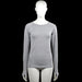 Work out - Long-sleeve top - Light Gray - Size 34, 36 - Light gray solid long-sleeve top with a round neckline and raglan-style seams. Straight hem and plain cuffs.
