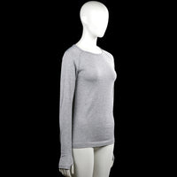 Long-sleeve top - Light Gray - Size 34, 36