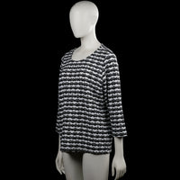 Long-sleeve top - Black & White - Size L