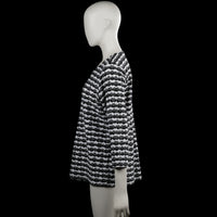 Long-sleeve top - Black & White - Size L