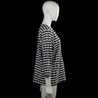 Long-sleeve top - Black & White - Size L