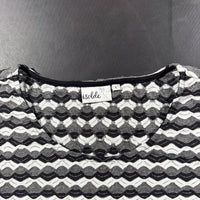 Long-sleeve top - Black & White - Size L