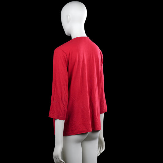 Long-sleeve top - Red & Black - Size 46, 48