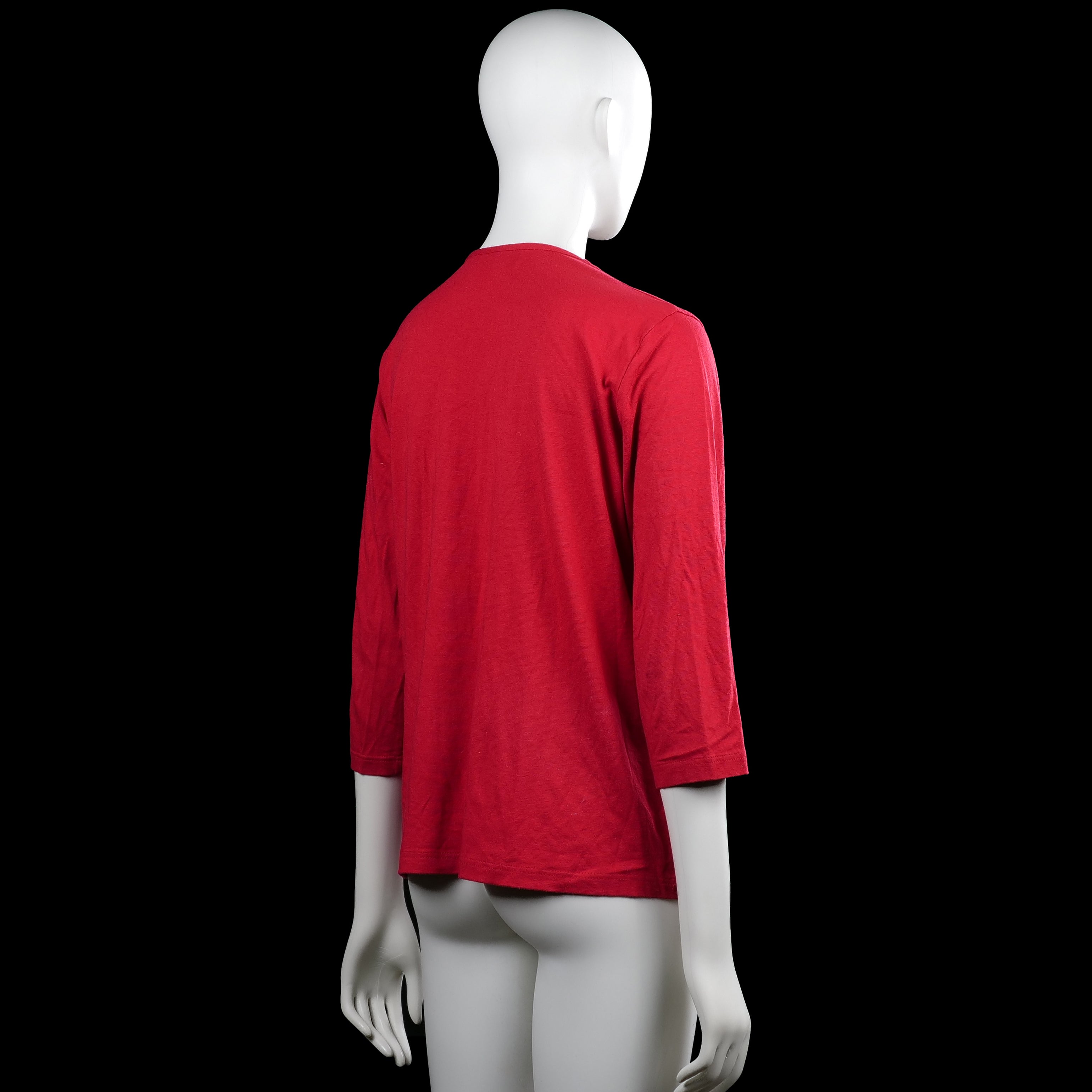 Long-sleeve top - Red & Black - Size 46, 48