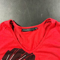 Long-sleeve top - Red & Black - Size 46, 48