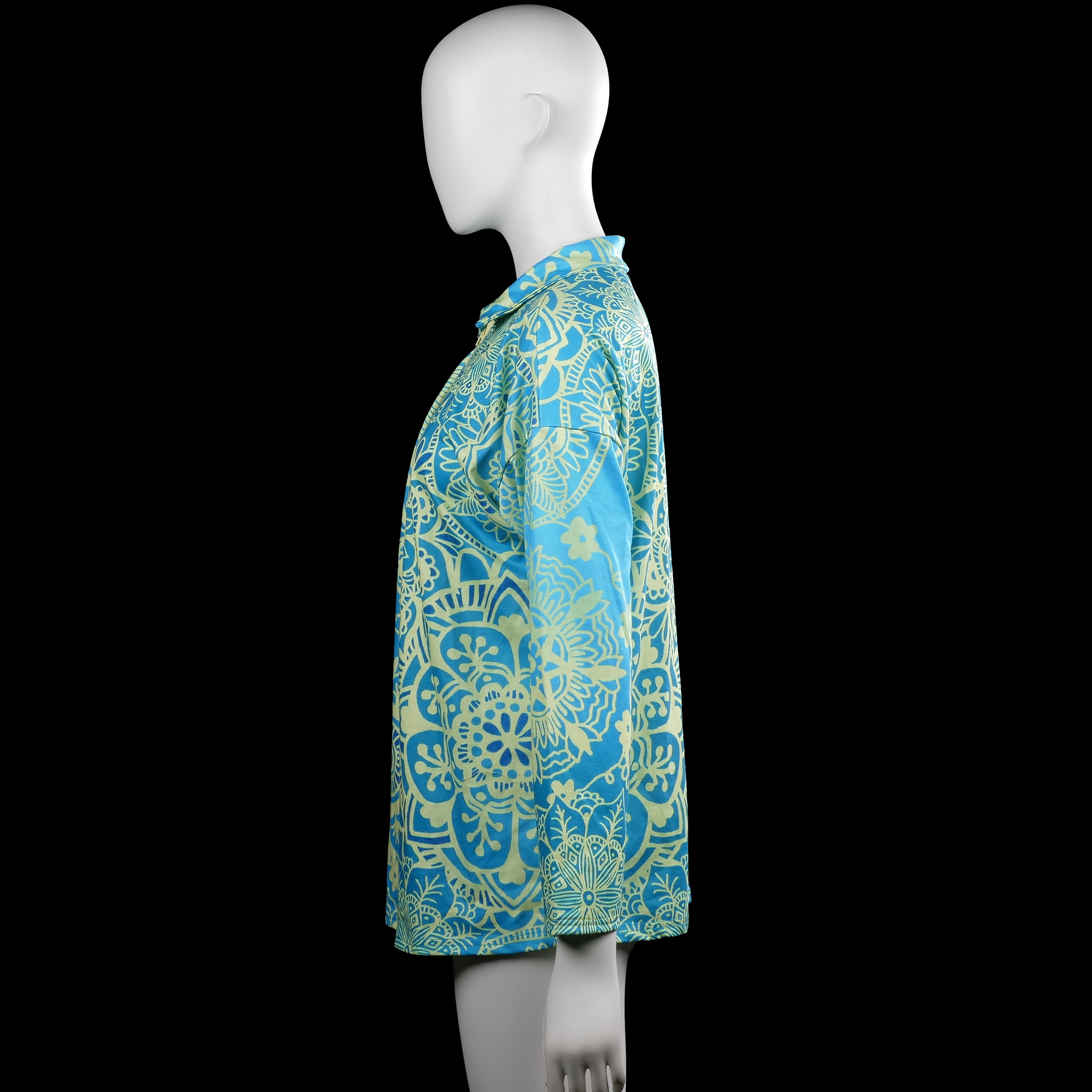 Tunic - Turquoise & Beige - Size XL
