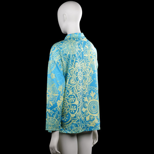 Tunic - Turquoise & Beige - Size XL