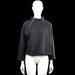 Monkl - Sweatshirt - Charcoal - Size L - Charcoal solid top with a high neck and an asymmetrical half-zip closure at the front. Features long sleeves with plain cuffs and a straight hem.