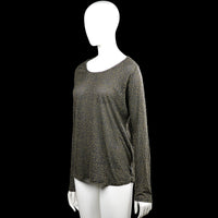Long-sleeve top - Olive & Dark Gray - Size L