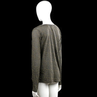 Long-sleeve top - Olive & Dark Gray - Size L