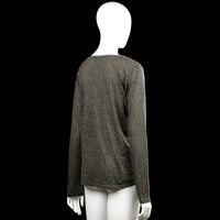 Long-sleeve top - Olive & Dark Gray - Size L