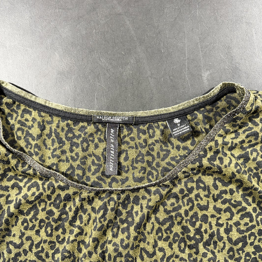 Long-sleeve top - Olive & Dark Gray - Size L