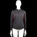Decathlon creation - Sports top - Charcoal & Pink - Size 40 - Charcoal solid long-sleeve top with a high neck and short front zip closure. Pink contrast piping and plain cuffs with a straight hem.