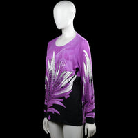 Long-sleeve top - Purple & Black - Size 42