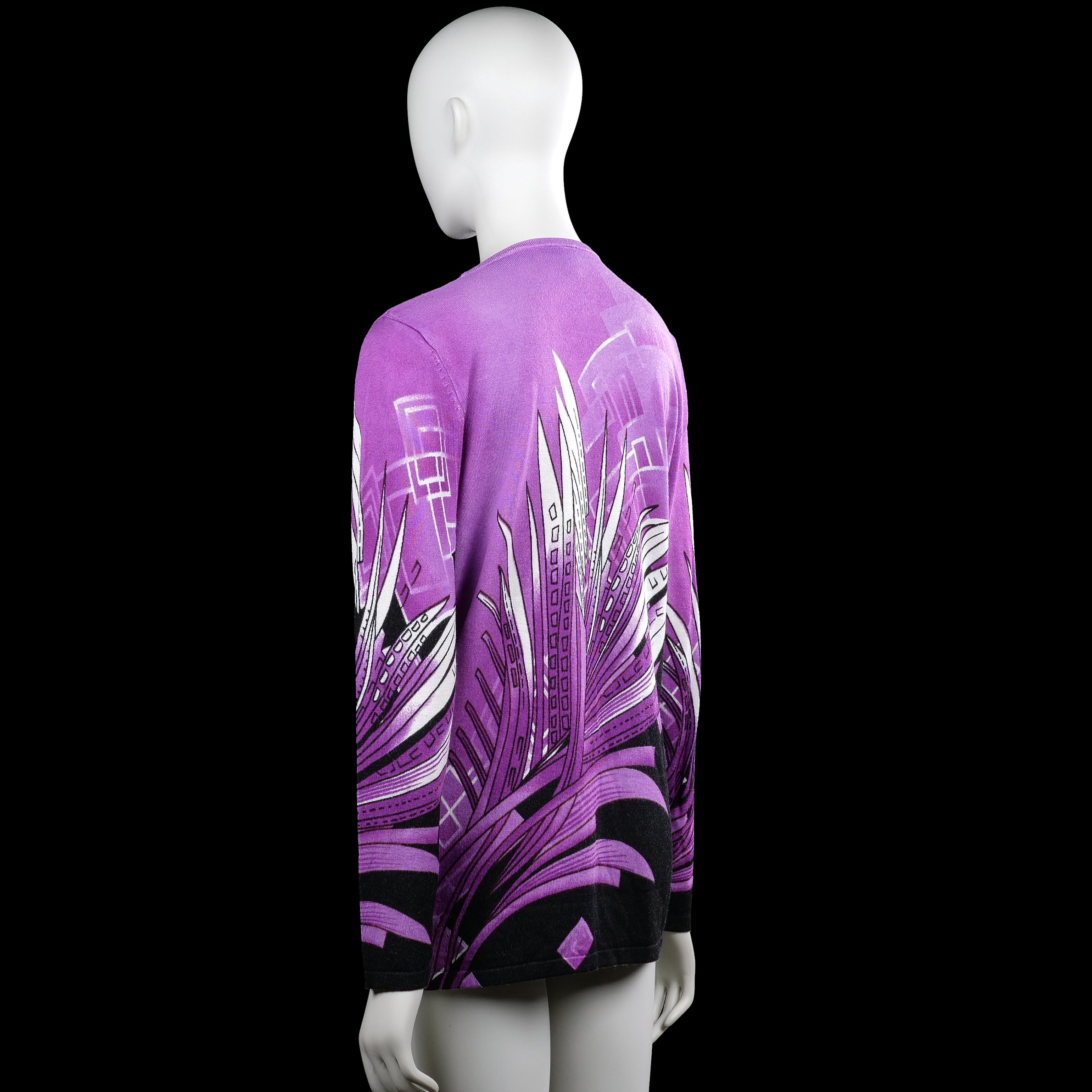 Long-sleeve top - Purple & Black - Size 42
