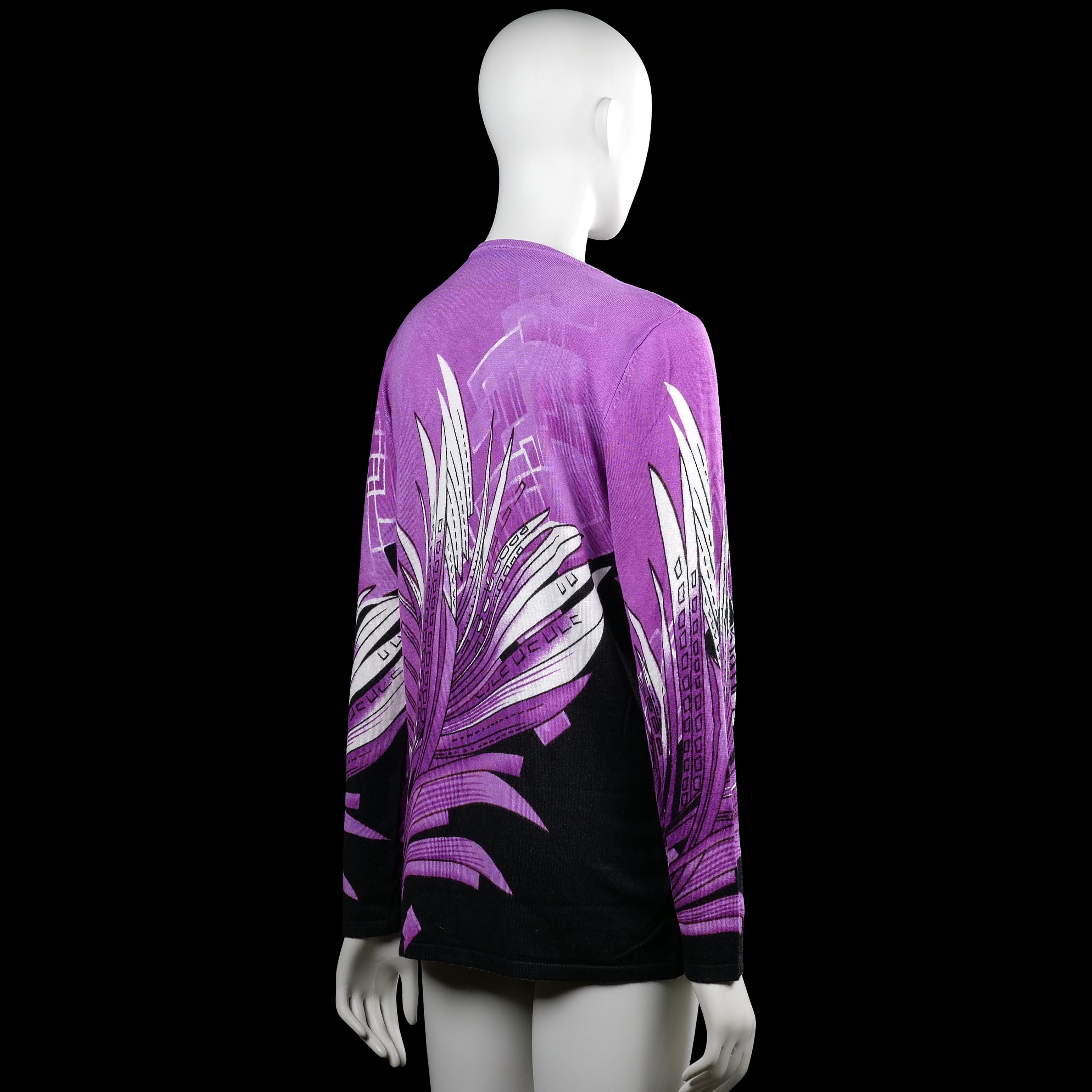 Long-sleeve top - Purple & Black - Size 42