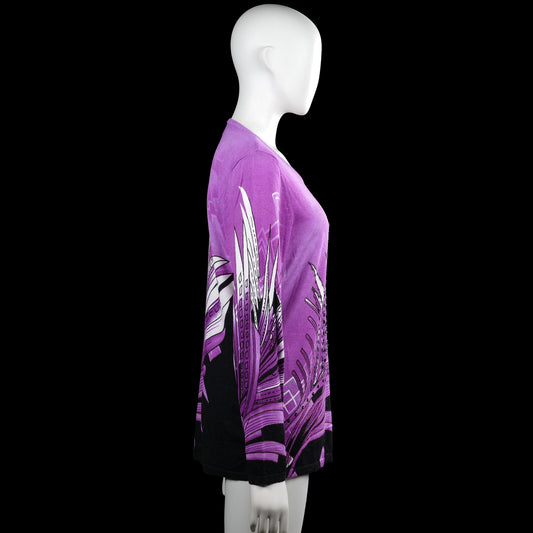 Long-sleeve top - Purple & Black - Size 42