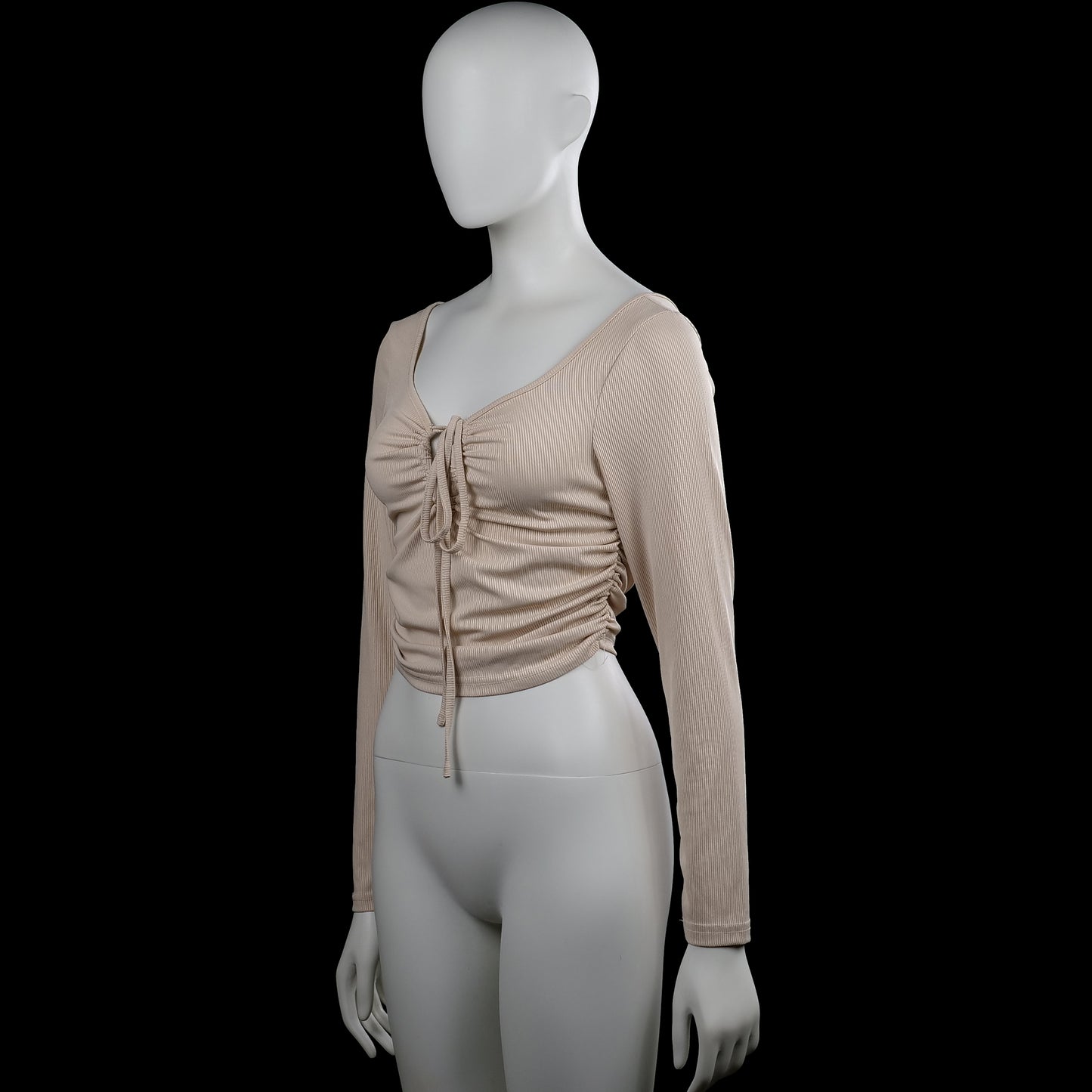 Long-sleeve top - Beige - Size S