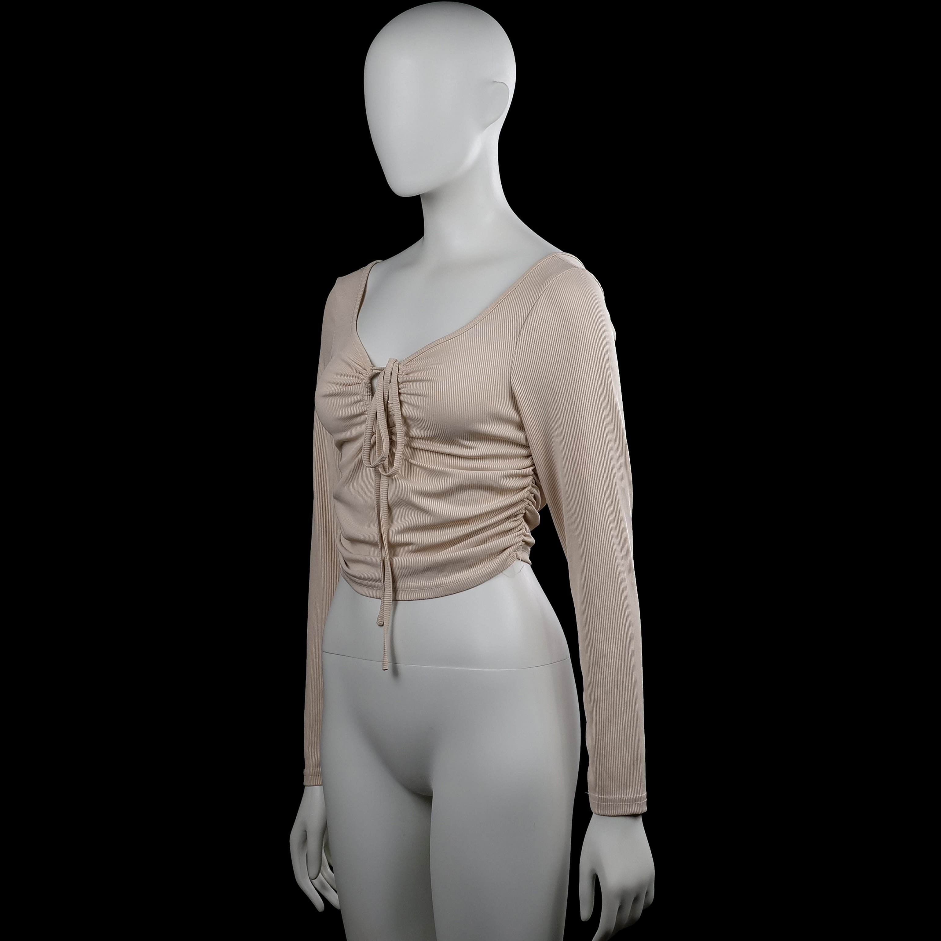 Long-sleeve top - Beige - Size S